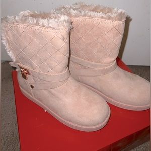 Guess Light Pink Fabric Boots